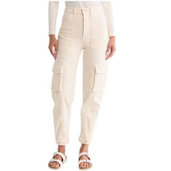 MOTHER | The Curdside Cargo Flood in Eggnog Size 27 NWT - Picture 1 of 9